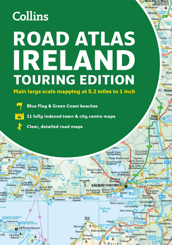 Road Atlas Ireland: Touring edition A4 Paperback (Collins Road Atlas) by Collins Maps - used book at Perkology Books