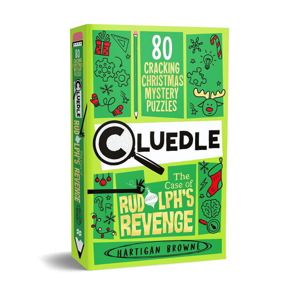 Cluedle - The Case of Rudolph's Revenge: 80 Cracking Christmas Mystery Puzzles by Hartigan Browne - used book at Perkology Books