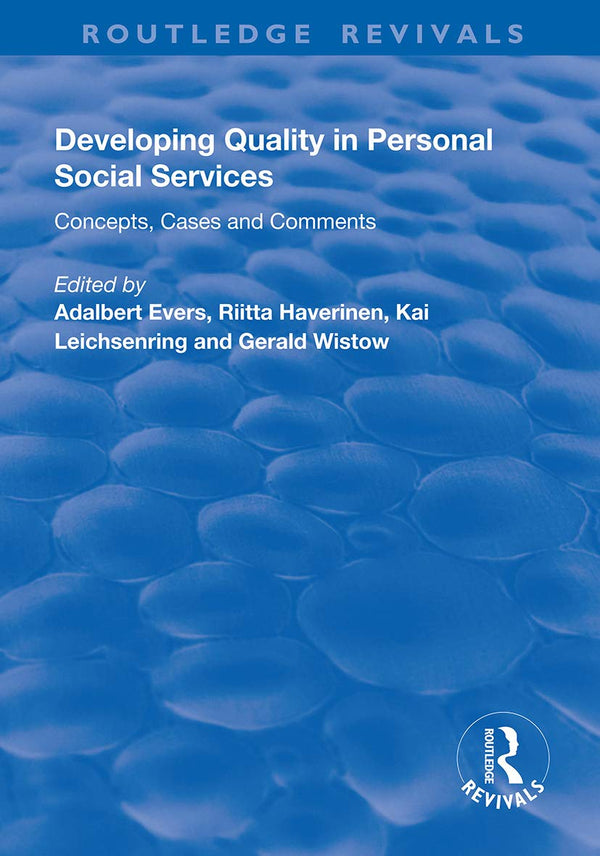 Developing Quality in Personal Social Services: Concepts, Cases and Comments by Adalbert Evers - used book at Perkology Books