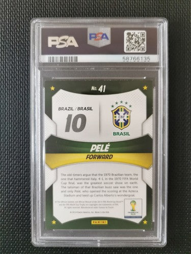 2014 Panini Prizm World Cup Stars Brazil Pele PSA 8 #41