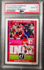 2015 Panini Donruss Fantastic Finishers 14 Thomas Muller PSA 10 GEM MT