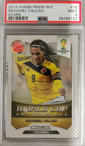 2014 Panini Prizm World Cup Stars 10 Radamel Falcao PSA 9