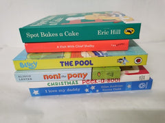 6 Baby Board Books: I Love Dad; Bluey, Spot & Peekabo etc