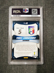 Fabio Cannavaro 2014 Panini Prizm World Cup Stars Blue & Red Wave Prizm PSA 9