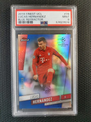 Lucas Hernandez 2019 Topps Finest Blue Refractor PSA 9 [150]