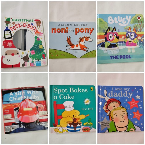 6 Baby Board Books: I Love Dad; Bluey, Spot & Peekabo etc