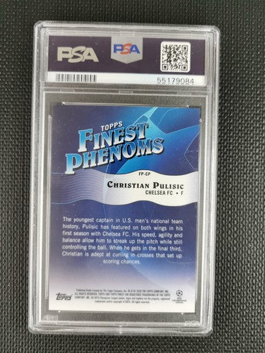 Christian Pulisic 2019 Topps Finest Finest Phenoms PSA 10 Chelsea