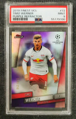 Timo Werner Topps Finest 2019 UCL Purple Refractor PSA 9 [250]