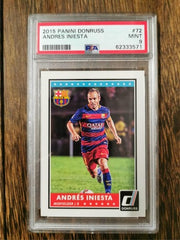 2015 Panini Donruss Andres Iniesta #72 PSA 9 MINT POP 2
