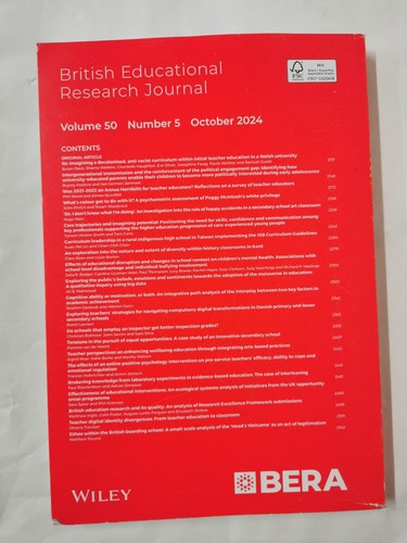 British Educational Research Journal Oct 2024 Vol L No. 5