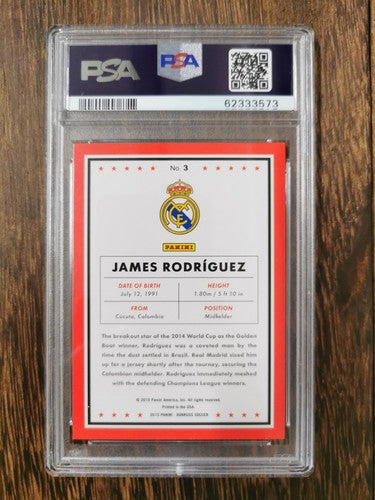 2015 Panini Donruss 3 James Rodriguez PSA 9 MINT
