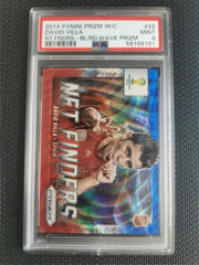 2014 Panini Prizm World Cup David Villa Net Finders BL/RD Wave Prizm PSA 9 #22