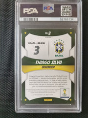 2014 Panini Prizm World Cup Captains Thiago Silva PSA 9 Stars Prizm
