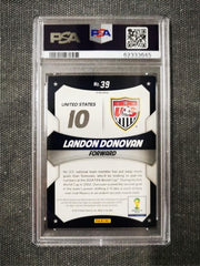 2014 Panini Prizm World Cup Stars Landon Donovan Red/White/Blue Power Plaid PSA8