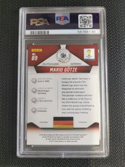 2014 Panini Prizm World Cup Mario Gotze PSA 9 Blue & Red Wave Prizm #89