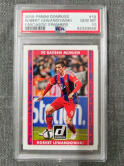 Robert Lewandowski 2015 Panini Donruss Soccer Fantastic Finishers #12 PSA 10