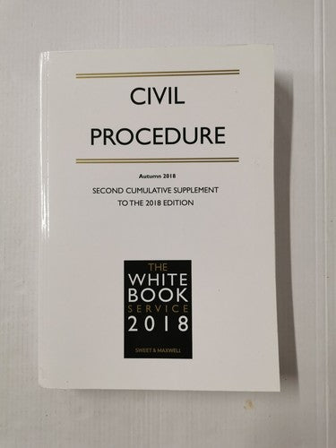 Civil Procedure Second Cumulative Autumn 2018 Supplement Law Book