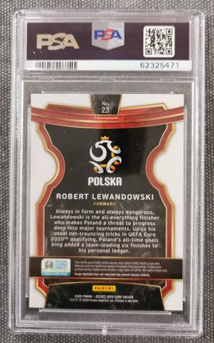 Robert Lewandowski 2020 Panini Select UEFA Euro #23 PSA 10