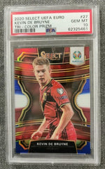 Kevin de Bruyne 2020 Panini Select UEFA Euro #27 Tri-Color Prizm PSA 10