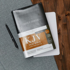 KJV, Pew Bible, Large Print, Hardcover, Black, Red Letter, Comfort Print