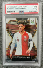 Robert Lewandowski 2020 Panini Select UEFA Euro #23 PSA 9