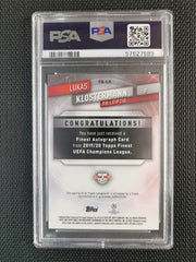 Lukas Klosterman 2019 Finest UEFA Champions League AUTO Blue Refractor PSA 10