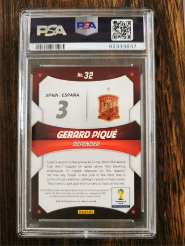 2014 Panini Prizm World Cup Stars 32 Gerard Pique PSA 8