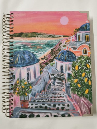 Teacher Planner 25|26- Sunny Escape, Spiral Hardback The Positive Teacher Co B4