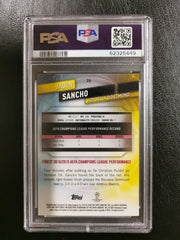 Jadon Sancho Topps Finest 2019 #26 UCL PSA 10 GEM MT Manchester Utd, England