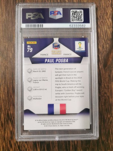 2014 Panini Prizm World Cup 79 Paul Pogba MINT PSA 9