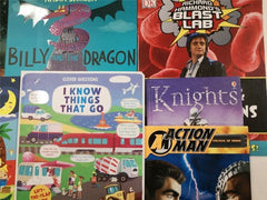 Children's Books, LARGE box of 7 Books, Reading, Colouring, Stickers for Boys