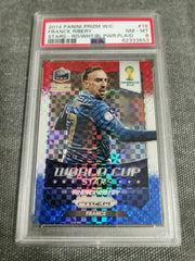 Frank Ribery 2014 Panini Prizm World Cup Stars 15 RD/WHT/BL Power Plaid PSA 8