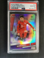 Lucas Hernandez 2019 Topps Finest Purple Refractor PSA 10