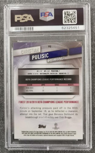 Christian Pulisic 2019 Finest UEFA Champions League #95 PSA 10 Chelsea, U.S.A.