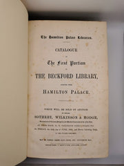 Catalogue of the Beckford Library Removed From Hamilton Palace 1882