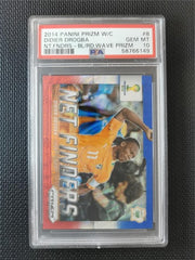 2014 Panini Prizm World Cup Drogba Net Finders BL/RD.Wave Prizm PSA 10