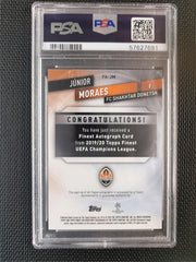 Junior Moraes 2019 Topps Finest UCL Auto - Orange Refractor PSA 9 [25]