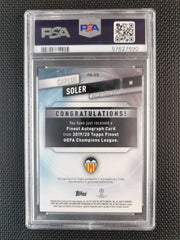 Carlos Soler 2019 Topps Finest UCL AUTO Green Refractor PSA 9 [99]