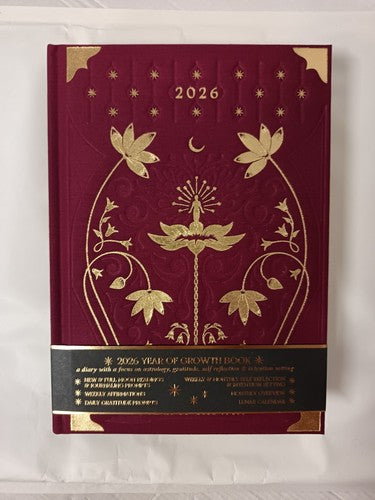2026 Year of Growth Book from Dreamy Moons, Burgundy