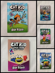 Cat Kid Comic Club Series Collection 5 Books Set By Dav Pilkey (Hardback)