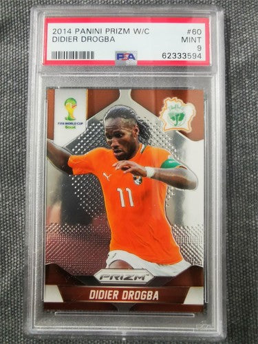 Didier Drogba 2014 Panini Prizm World Cup 60 PSA 9 MINT