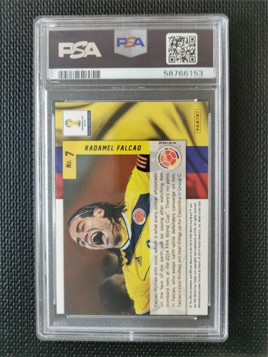 2014 Panini Prizm World Cup Radamel Falcao Net Finders Yellow/Red Pulsar PSA 10