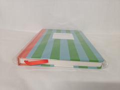 Kaleido Design No.37 Blue Green Stripe Hardback Notebook