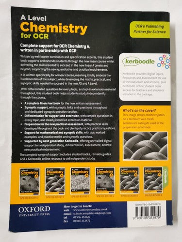 A Level Chemistry for OCR A Student Book by Rob Ritchie