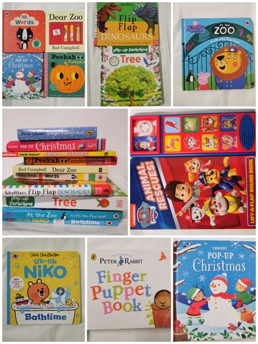 10 Picture Board Books Bundle - sounds, Lift the Flap Etc