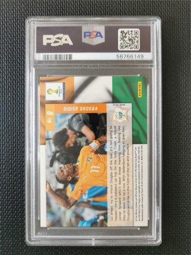 2014 Panini Prizm World Cup Drogba Net Finders BL/RD.Wave Prizm PSA 10