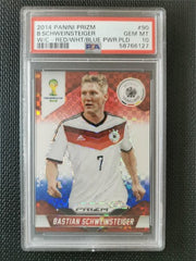 2014 Panini Prizm W/C Bastian Schweinsteiger PSA 10 GEM MT RED/WHT/BLUE PWR.PLD