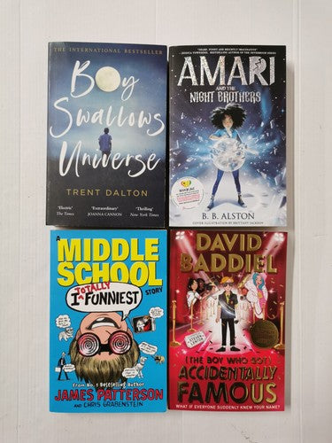 4 Kid's Books Age 9-12 Includes David Baddiel & James Patterson