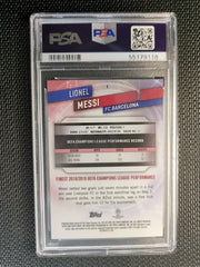 Lionel Messi Topps Finest 2019 UCL PSA 9 Gold Refractor [50]