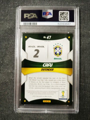 2014 Panini Prizm World Cup Stars 47 Cafu Red/White/Blue Power Plaid PSA 9